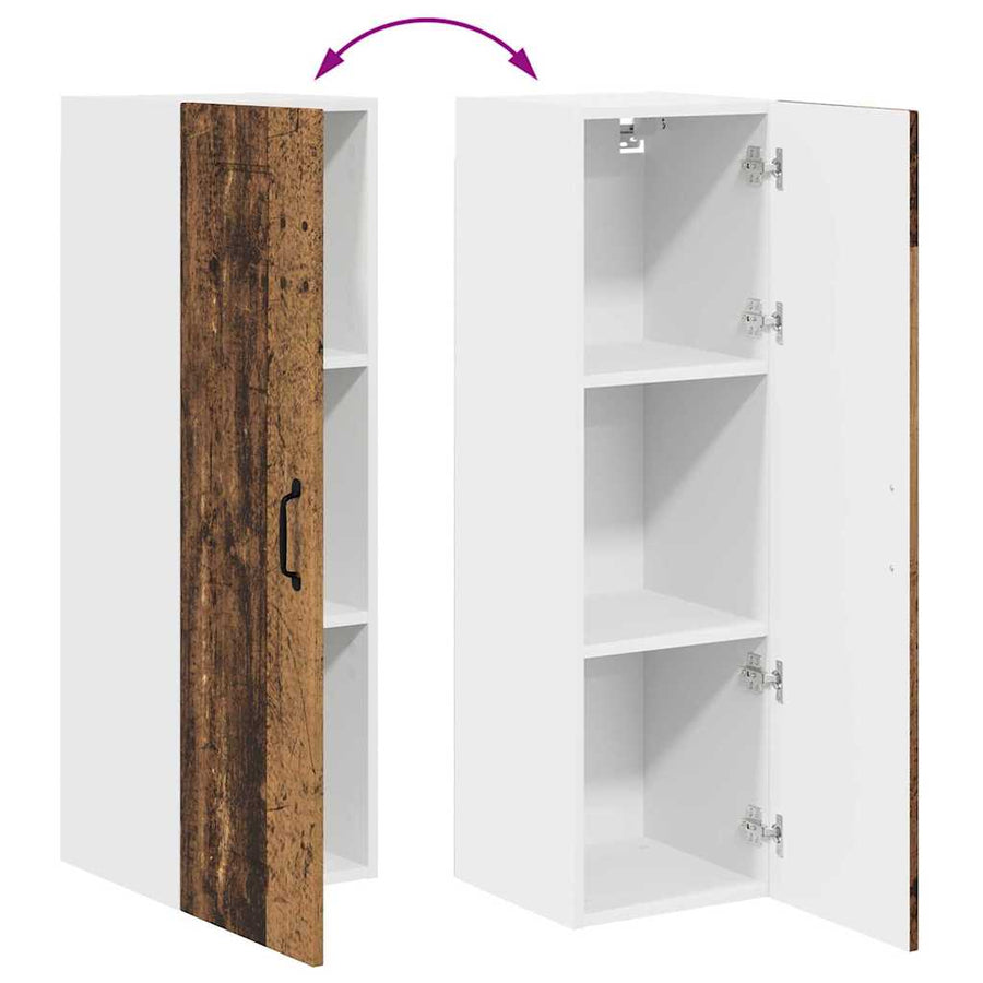 Keukenkast aan de muur Oud Hout 30 x 31 x 100 cm Bewerkt hout