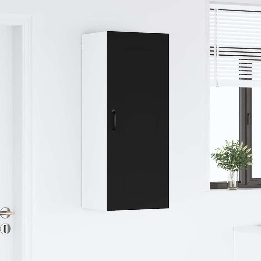 Keukenkast aan de muur Zwart 40 x 31 x 100 cm Bewerkt hout