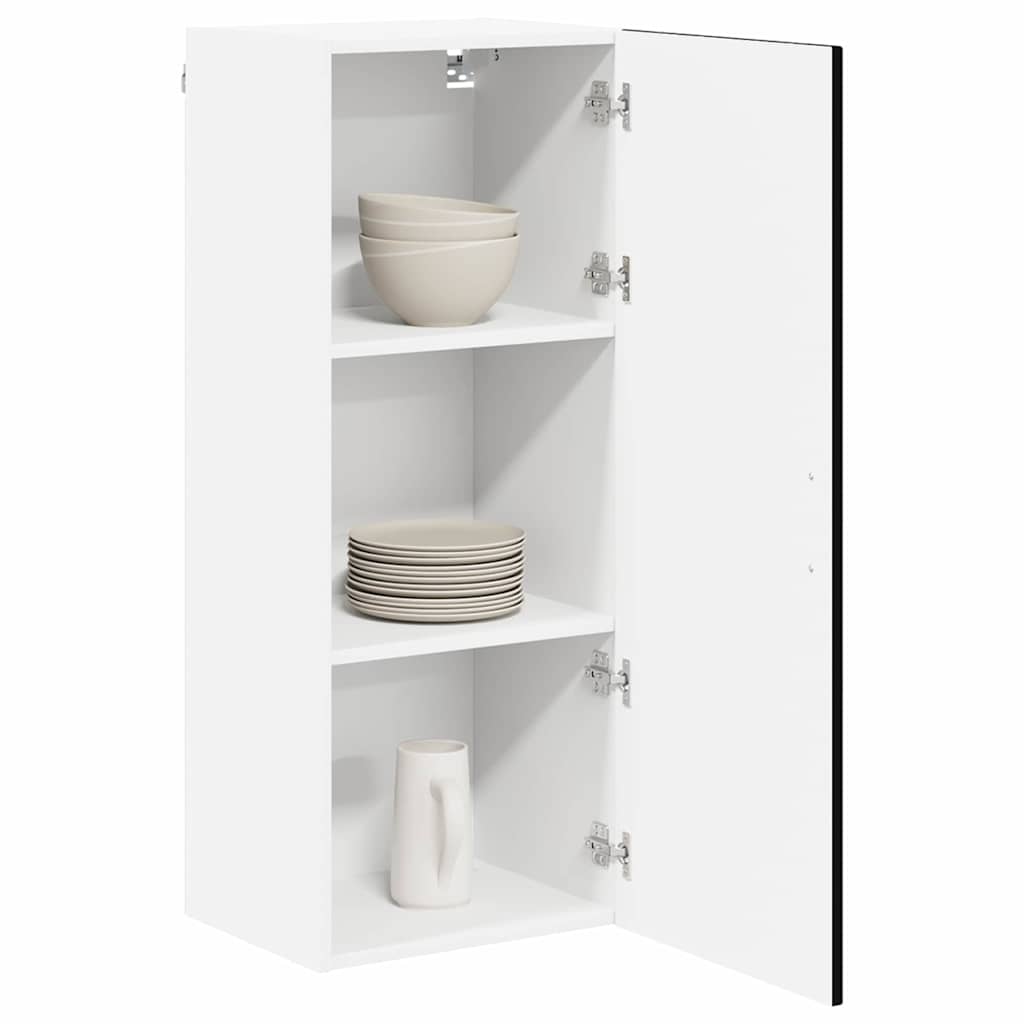 Keukenkast aan de muur Zwart 40 x 31 x 100 cm Bewerkt hout