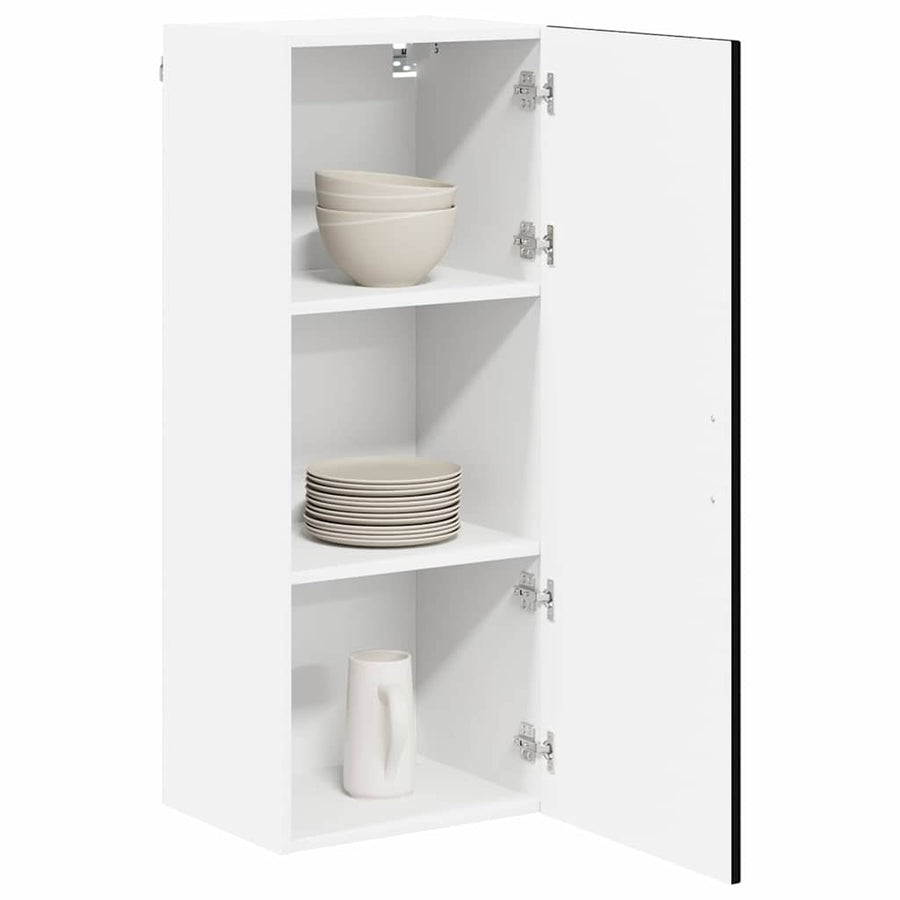 Keukenkast aan de muur Zwart 40 x 31 x 100 cm Bewerkt hout