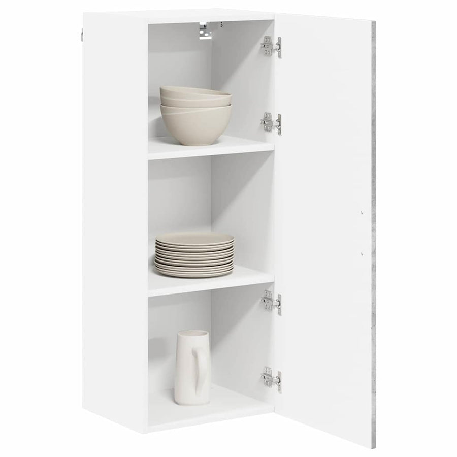 Keukenkast aan de muur met plank Beton Grijs 40 x 31 x 100 cm