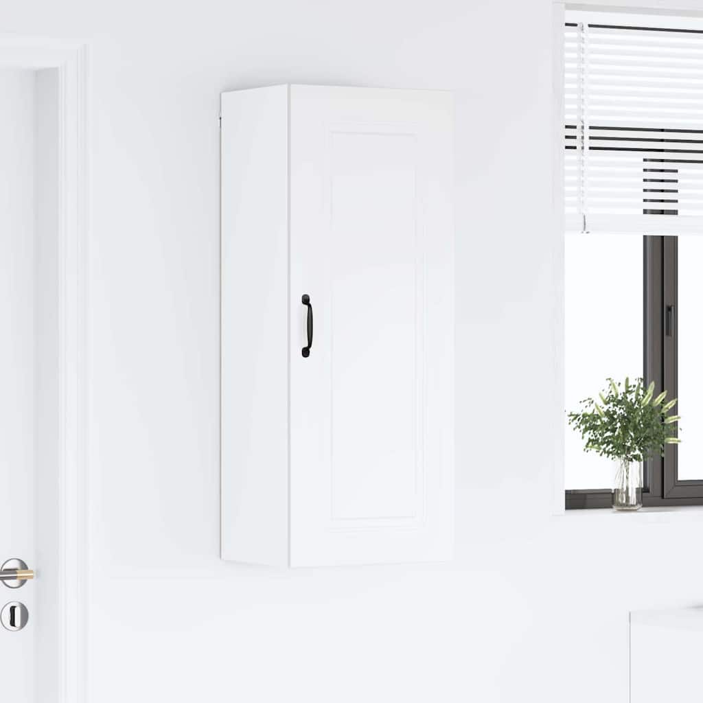 Keukenkast aan de muur met plank Hoogglans wit 40 x 31 x 100 cm