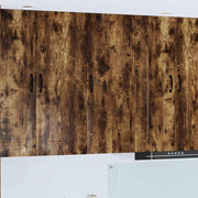 Keukenkast 40x31x100 cm gerookt eiken bewerkt hout