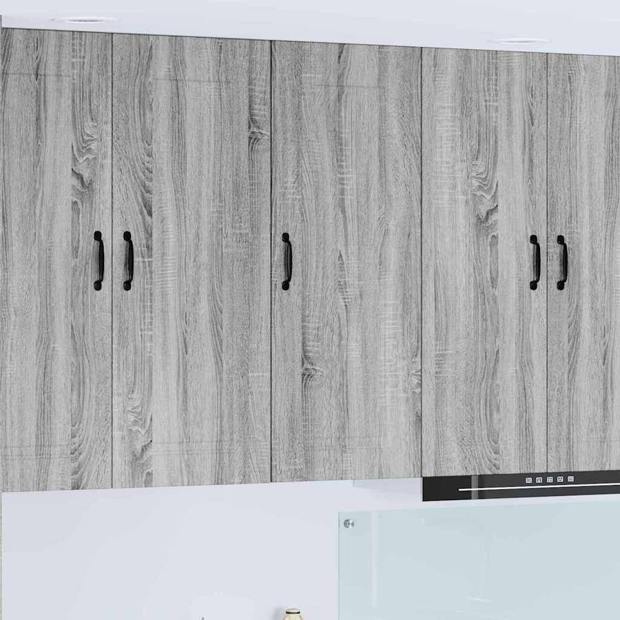 Keukenkast aan de muur met plank Grijs Sonoma 40 x 31 x 100 cm