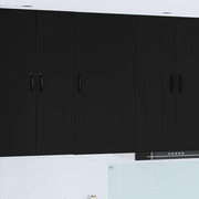 Keukenkast 50x31x100 cm zwart bewerkt hout