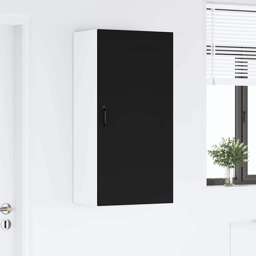 Keukenkast aan de muur Zwart 50 x 31 x 100 cm Bewerkt hout