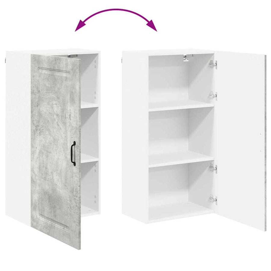 Keukenkast aan de muur met plank Beton Grijs 50 x 31 x 100 cm