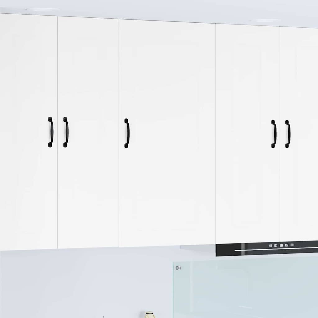 Keukenkast aan de muur met plank Hoogglans wit 50 x 31 x 100 cm