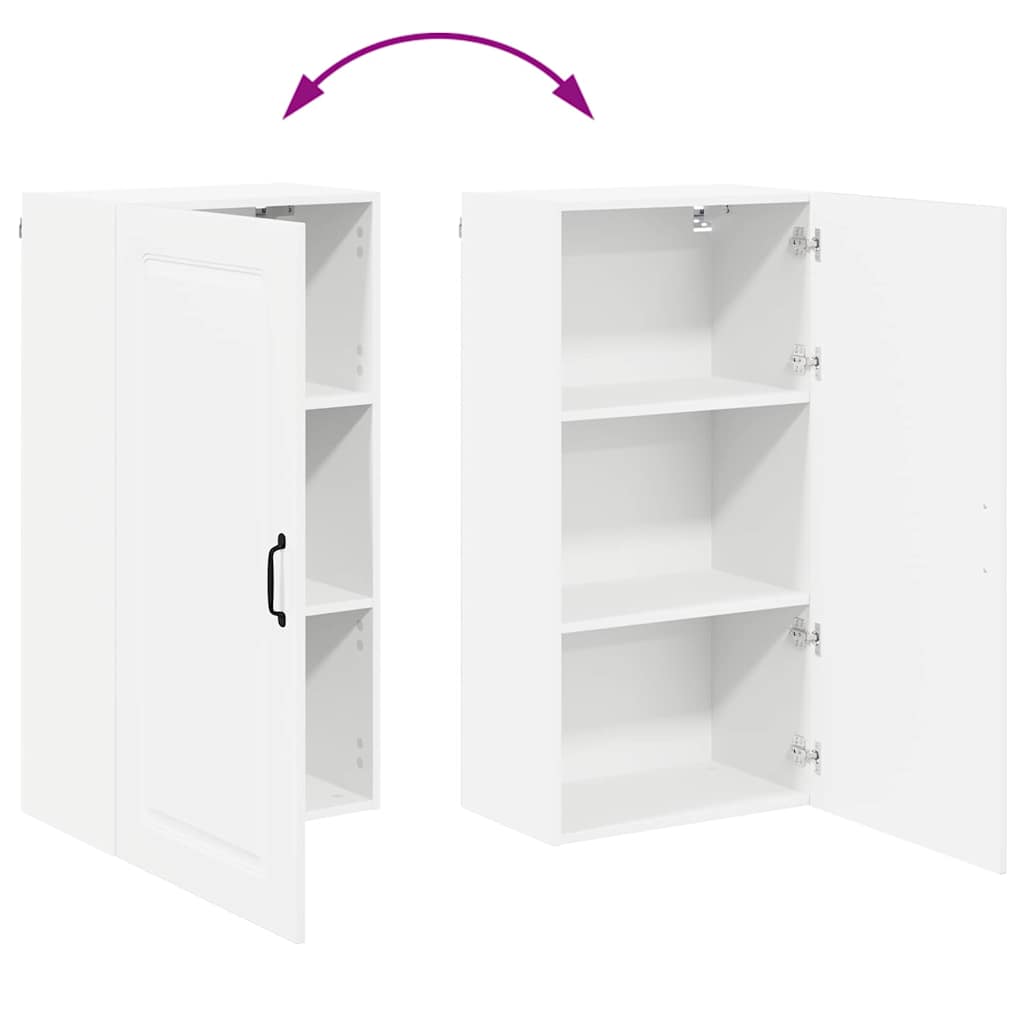 Keukenkast aan de muur met plank Hoogglans wit 50 x 31 x 100 cm