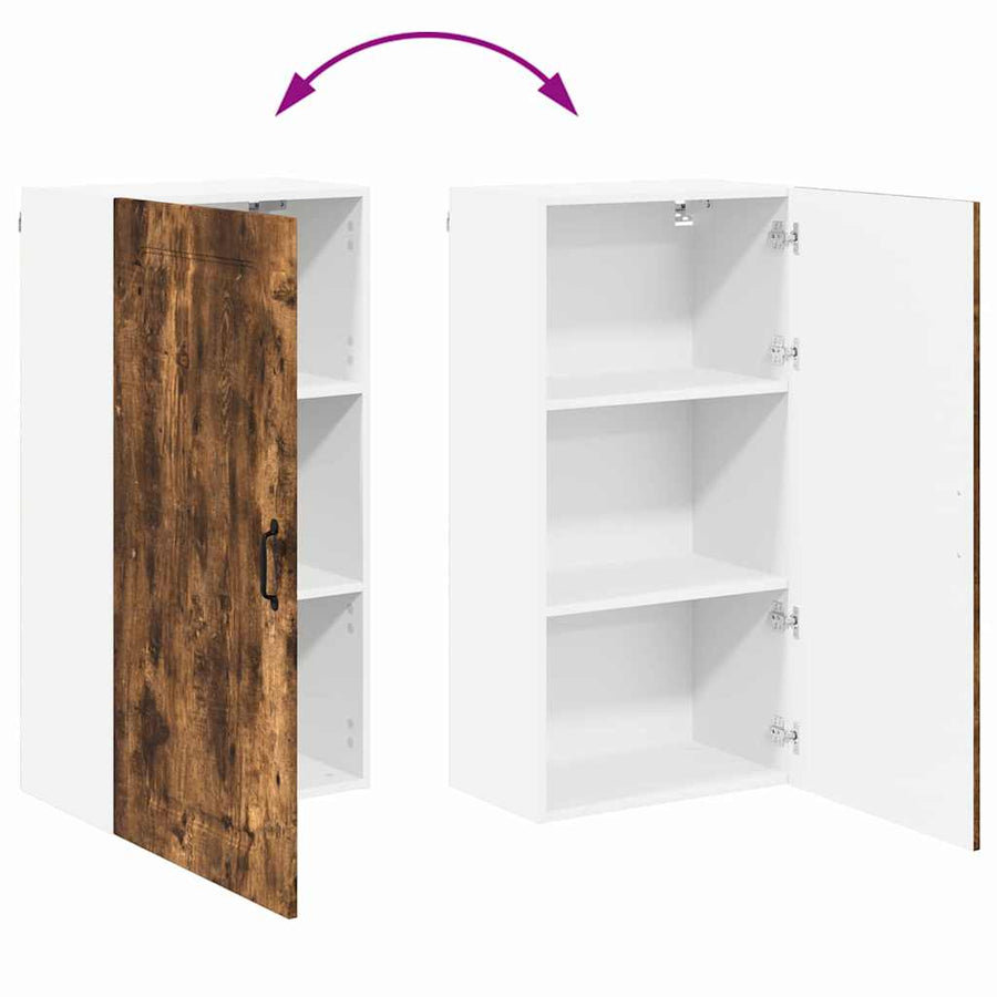 Keukenkast aan de muur met plank Gerookt eiken 50 x 31 x 100 cm