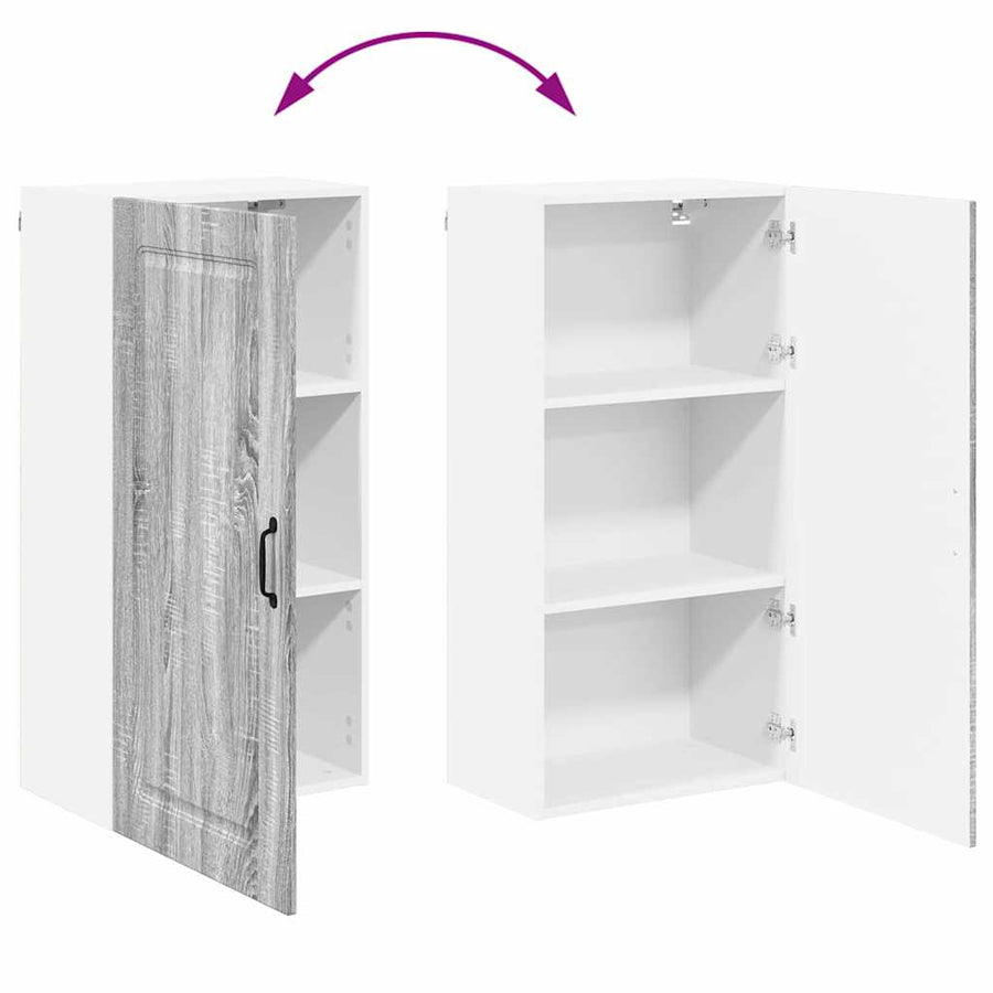 Keukenkast aan de muur met plank Grijs Sonoma 50 x 31 x 100 cm