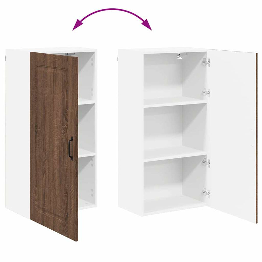Keukenkast aan de muur met plank Bruin Eiken 50 x 31 x 100 cm