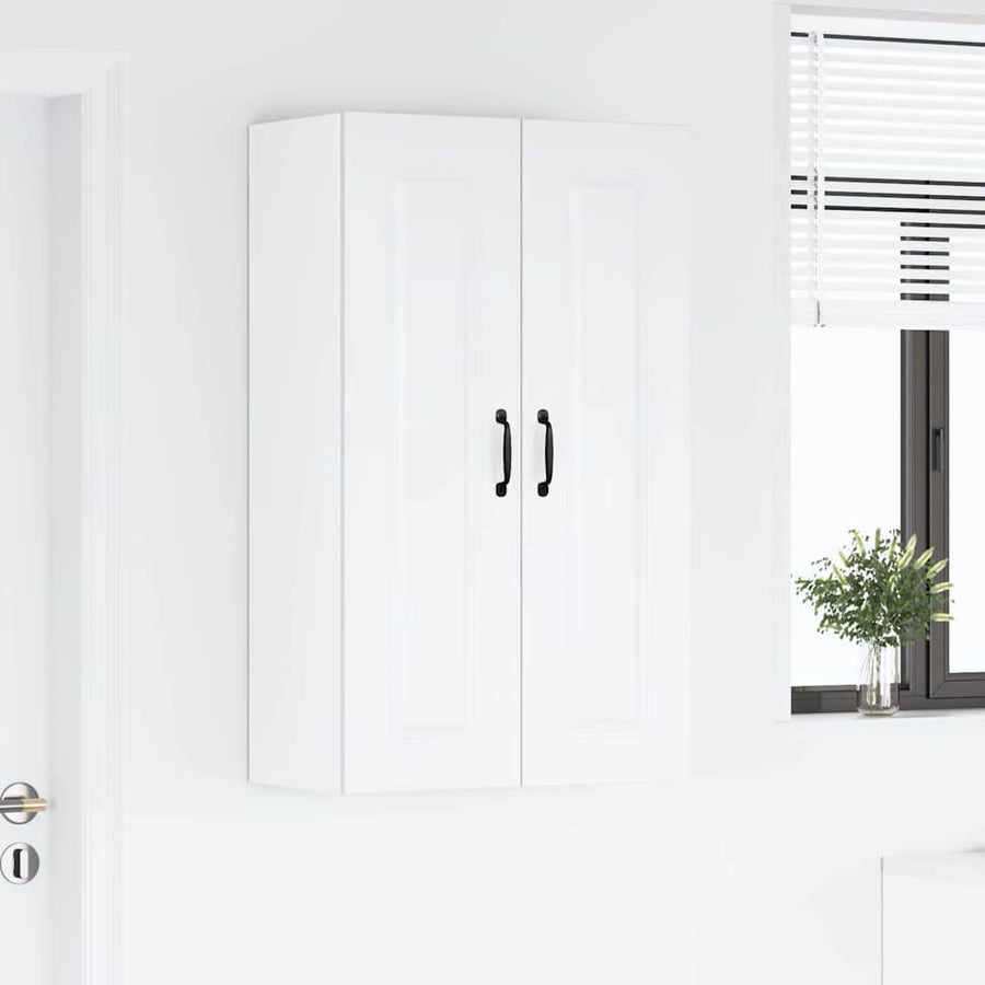 Keukenkast aan de muur met plank Hoogglans wit 60 x 31 x 100 cm