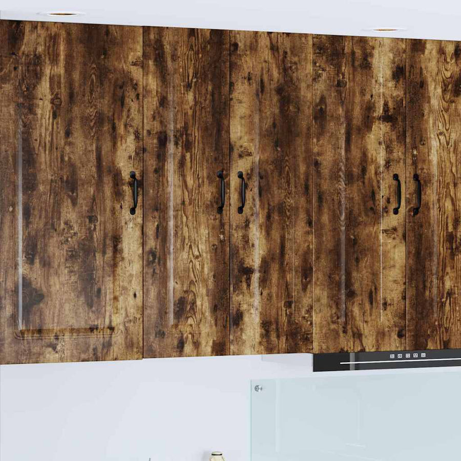 Keukenkast aan de muur met plank Gerookt eiken 60 x 31 x 100 cm