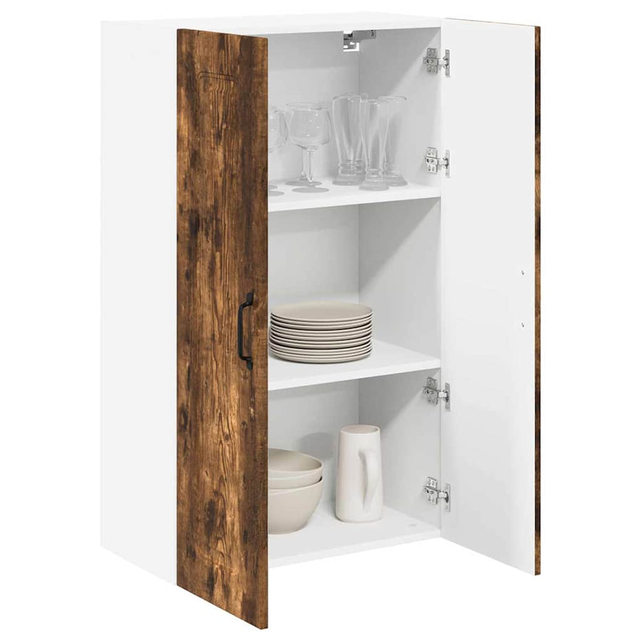 Keukenkast aan de muur met plank Gerookt eiken 60 x 31 x 100 cm