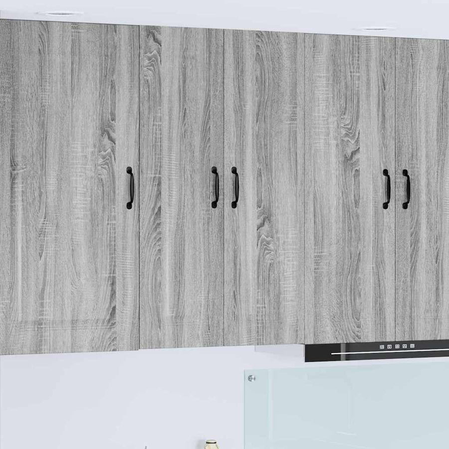 Keukenkast aan de muur met plank Grijs Sonoma 60 x 31 x 100 cm