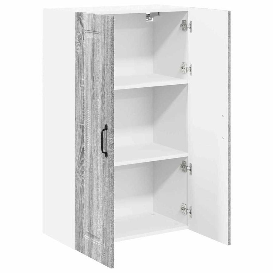 Keukenkast aan de muur met plank Grijs Sonoma 60 x 31 x 100 cm