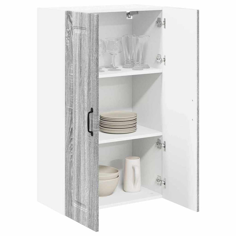 Keukenkast aan de muur met plank Grijs Sonoma 60 x 31 x 100 cm