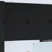 Keukenkast 80x31x100 cm bewerkt hout zwart