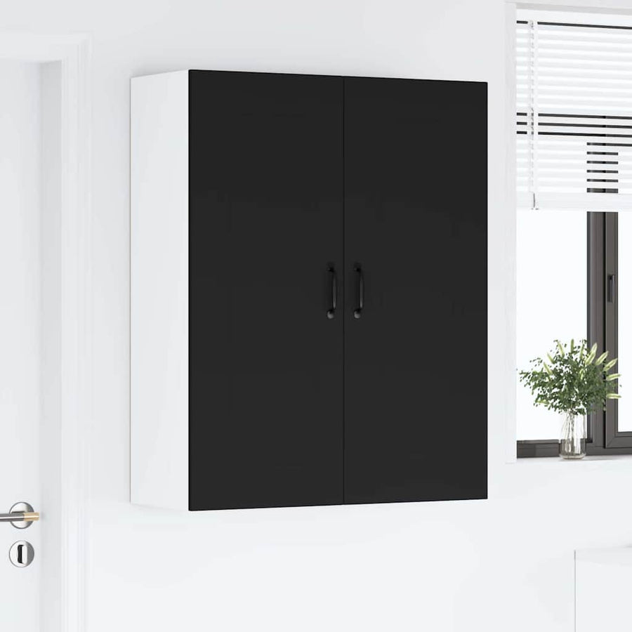 Keukenkast aan de muur Zwart 80 x 31 x 100 cm Bewerkt hout