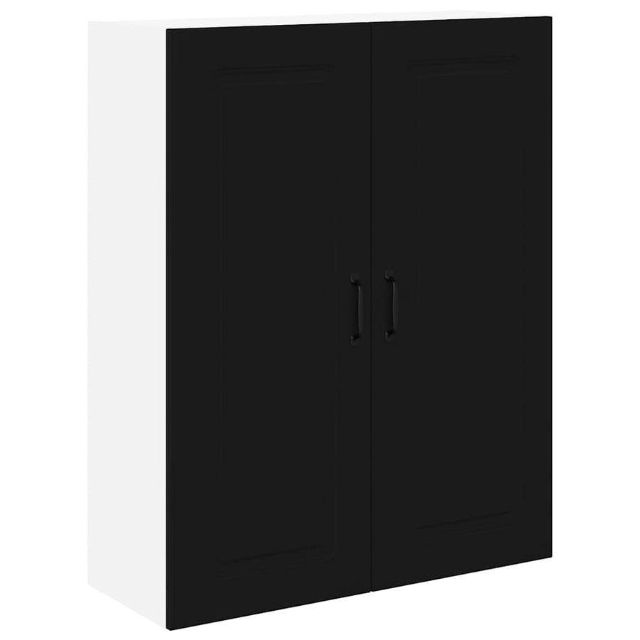 Keukenkast aan de muur Zwart 80 x 31 x 100 cm Bewerkt hout