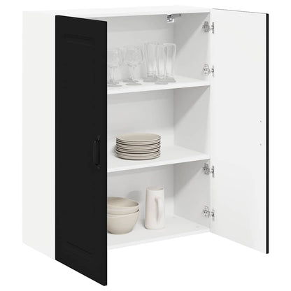 Keukenkast aan de muur Zwart 80 x 31 x 100 cm Bewerkt hout