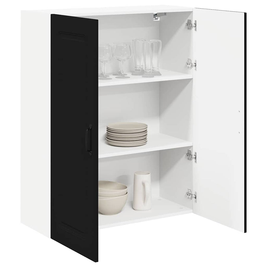 Keukenkast aan de muur Zwart 80 x 31 x 100 cm Bewerkt hout