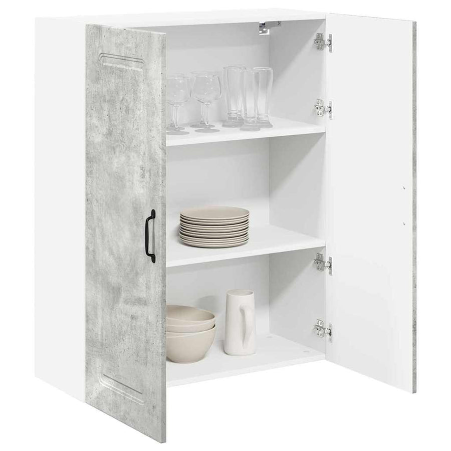 Keukenkast aan de muur met plank Beton Grijs 80 x 31 x 100 cm