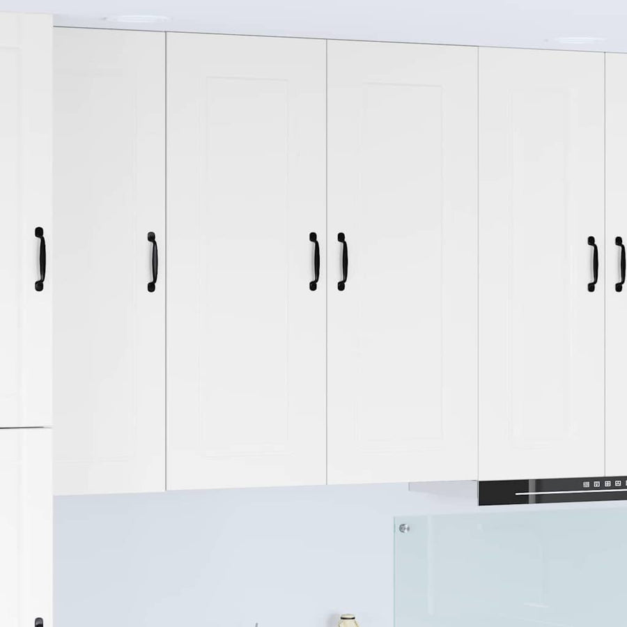 Keukenkast aan de muur met plank Hoogglans wit 80 x 31 x 100 cm