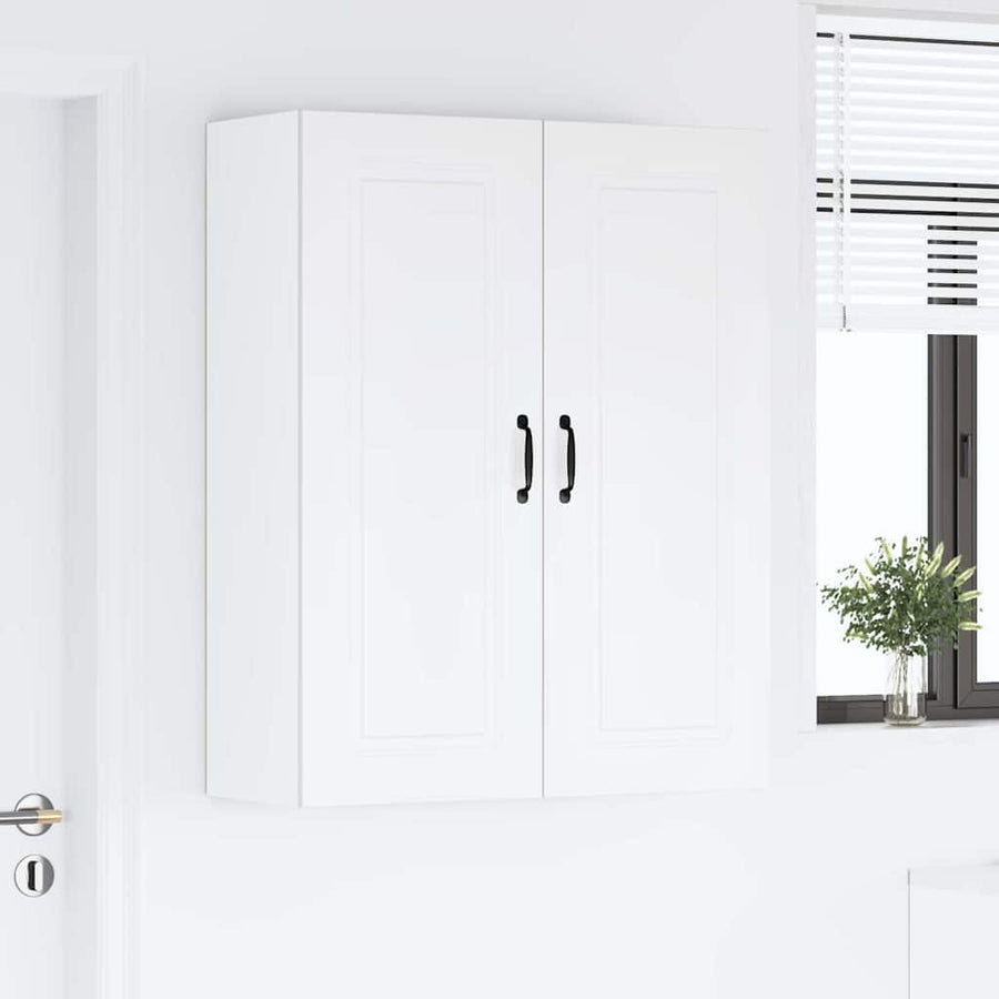 Keukenkast aan de muur met plank Hoogglans wit 80 x 31 x 100 cm