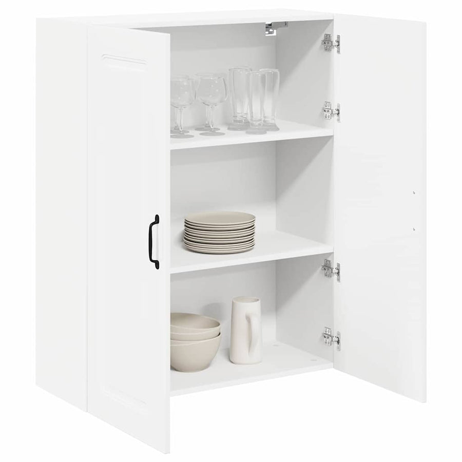 Keukenkast aan de muur met plank Hoogglans wit 80 x 31 x 100 cm