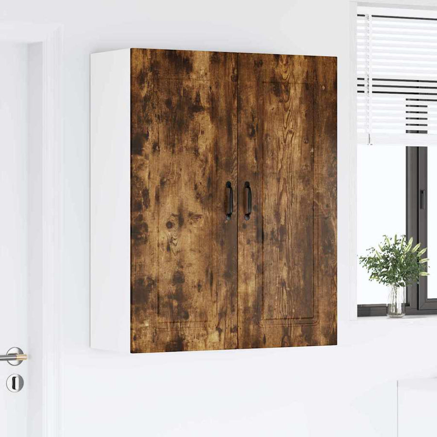 Keukenkast aan de muur met plank Gerookt eiken 80 x 31 x 100 cm