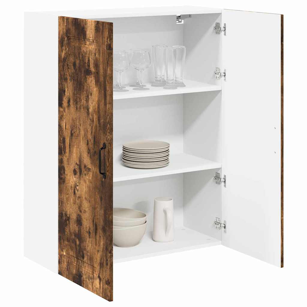 Keukenkast aan de muur met plank Gerookt eiken 80 x 31 x 100 cm