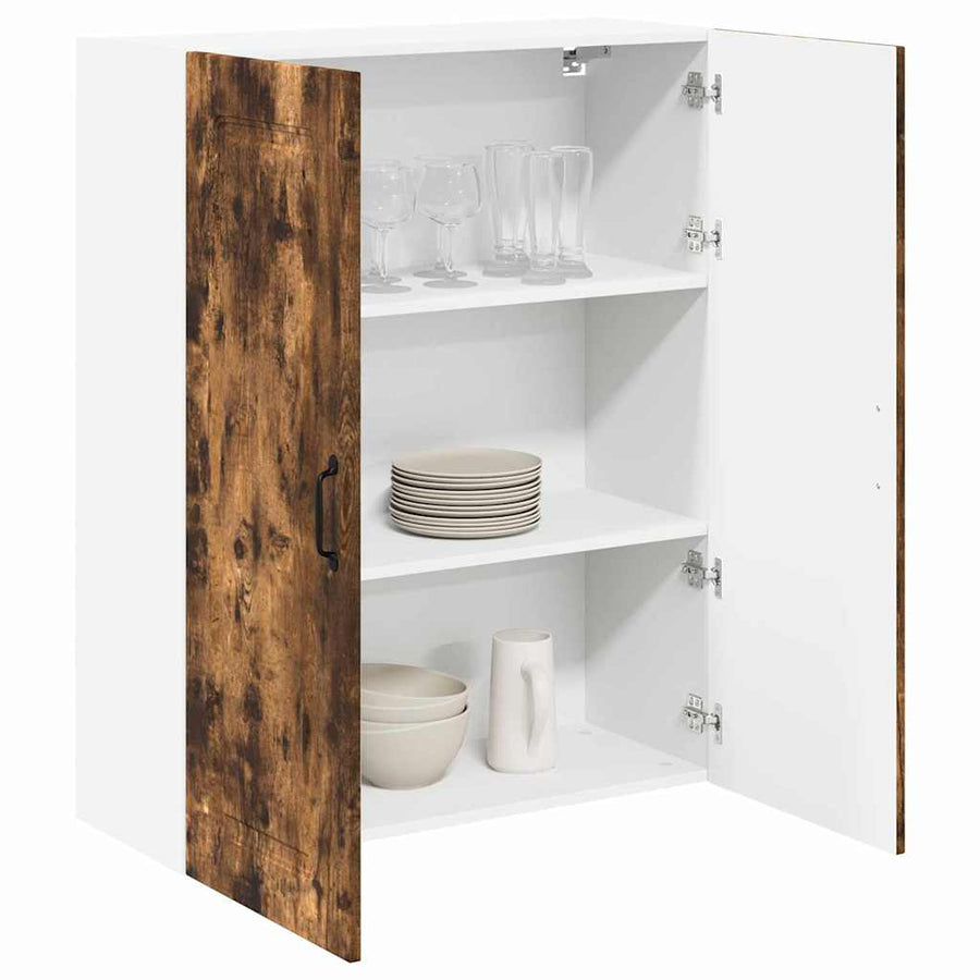 Keukenkast aan de muur met plank Gerookt eiken 80 x 31 x 100 cm