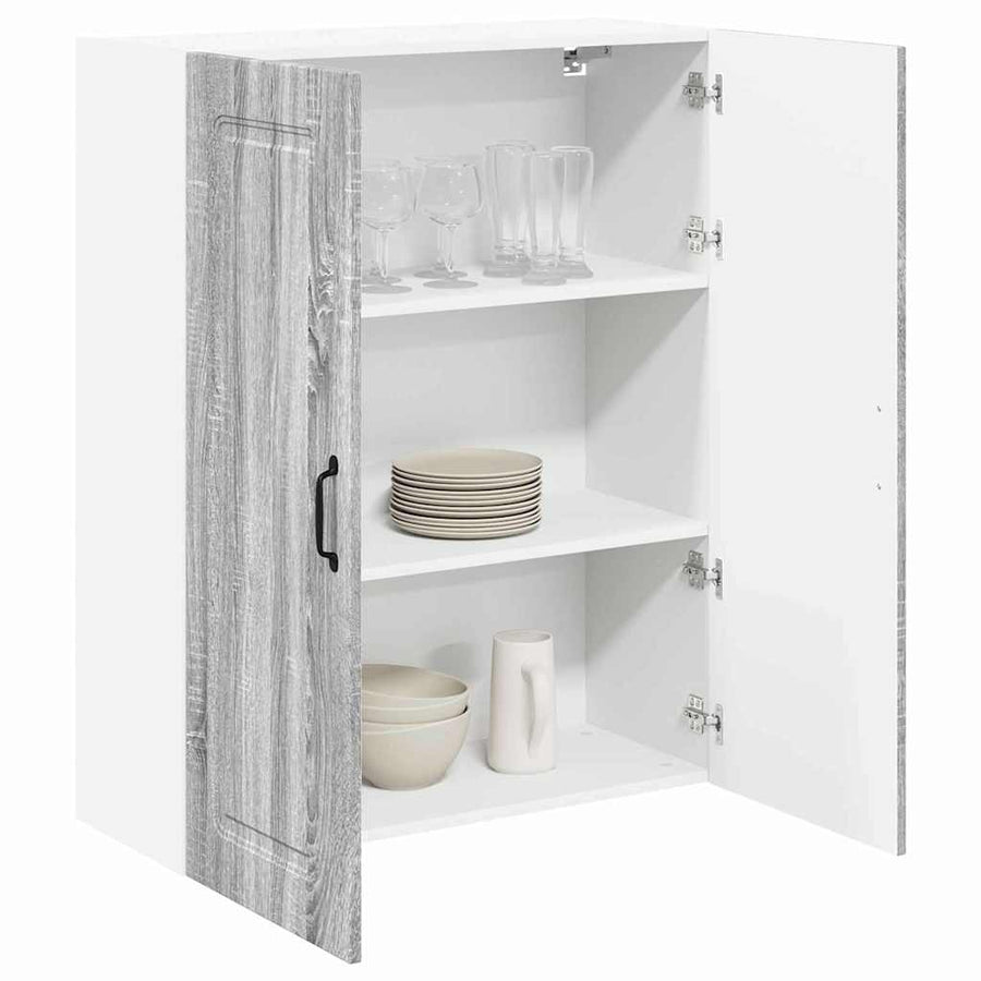 Keukenkast aan de muur met plank Grijs Sonoma 80 x 31 x 100 cm