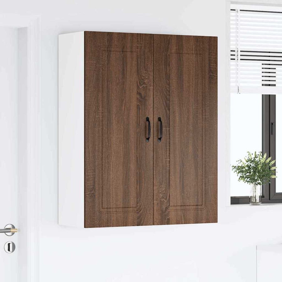 Keukenkast aan de muur met plank Bruin Eiken 80 x 31 x 100 cm