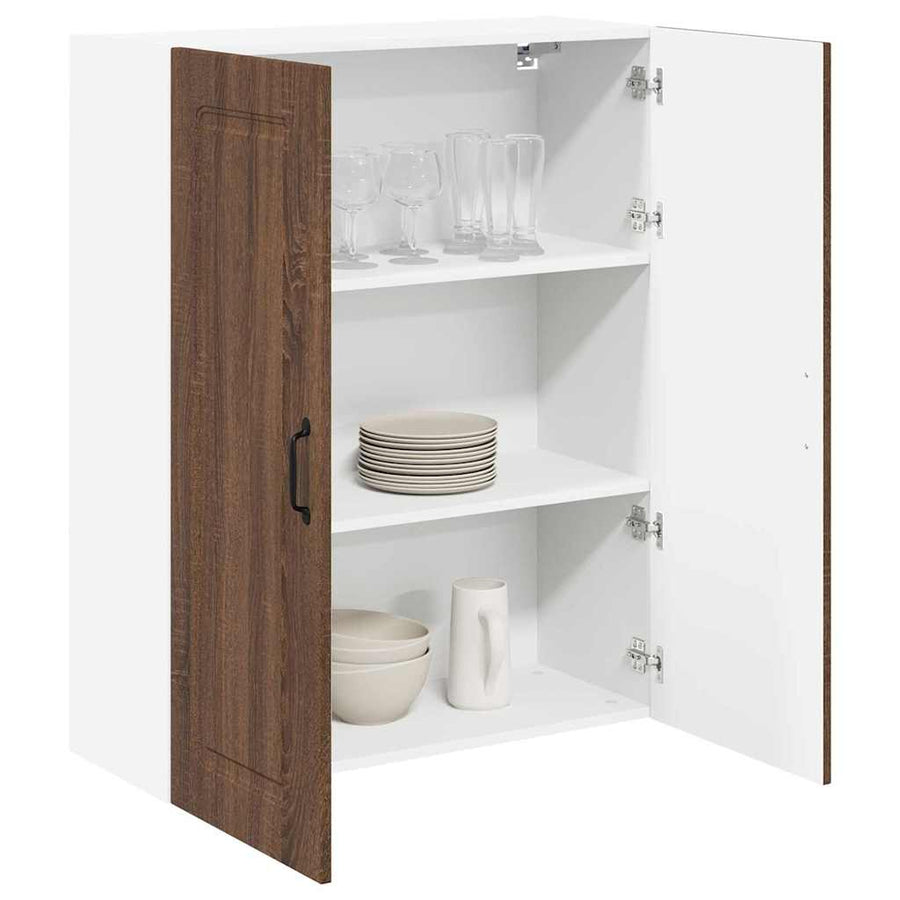 Keukenkast aan de muur met plank Bruin Eiken 80 x 31 x 100 cm