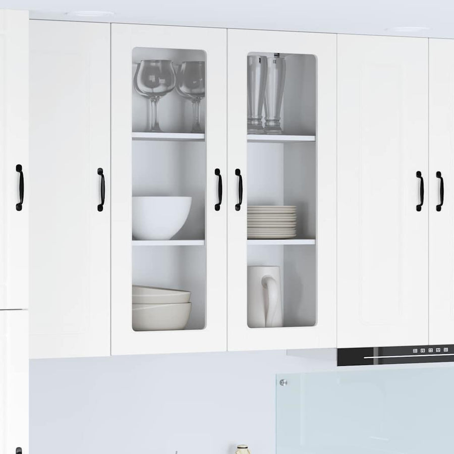 Keukenkast aan de muur Wit 80 x 31 x 100 cm Bewerkt hout
