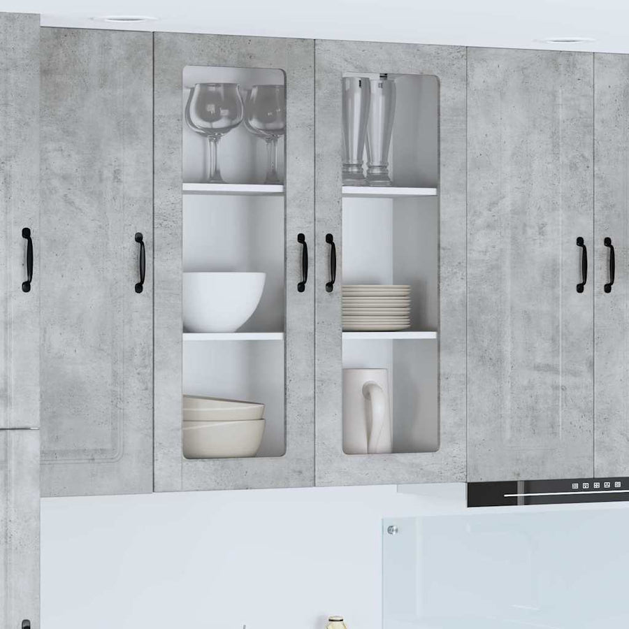 Keukenkast aan de muur met plank Beton Grijs 80 x 31 x 100 cm