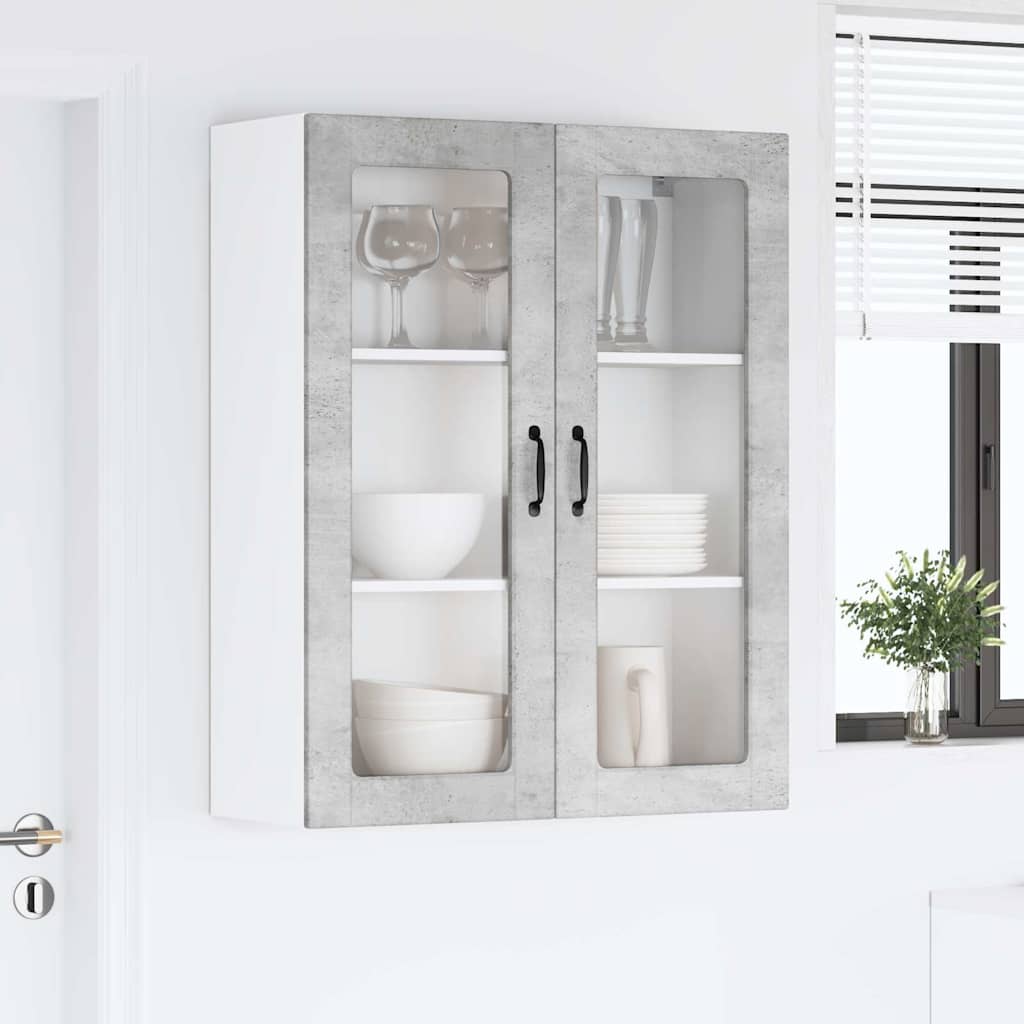 Keukenkast aan de muur met plank Beton Grijs 80 x 31 x 100 cm