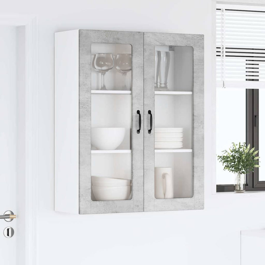 Keukenkast aan de muur met plank Beton Grijs 80 x 31 x 100 cm