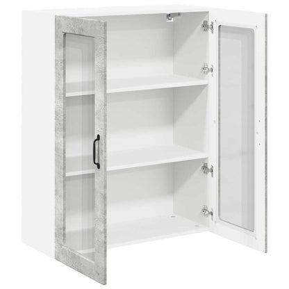 Keukenkast aan de muur met plank Beton Grijs 80 x 31 x 100 cm
