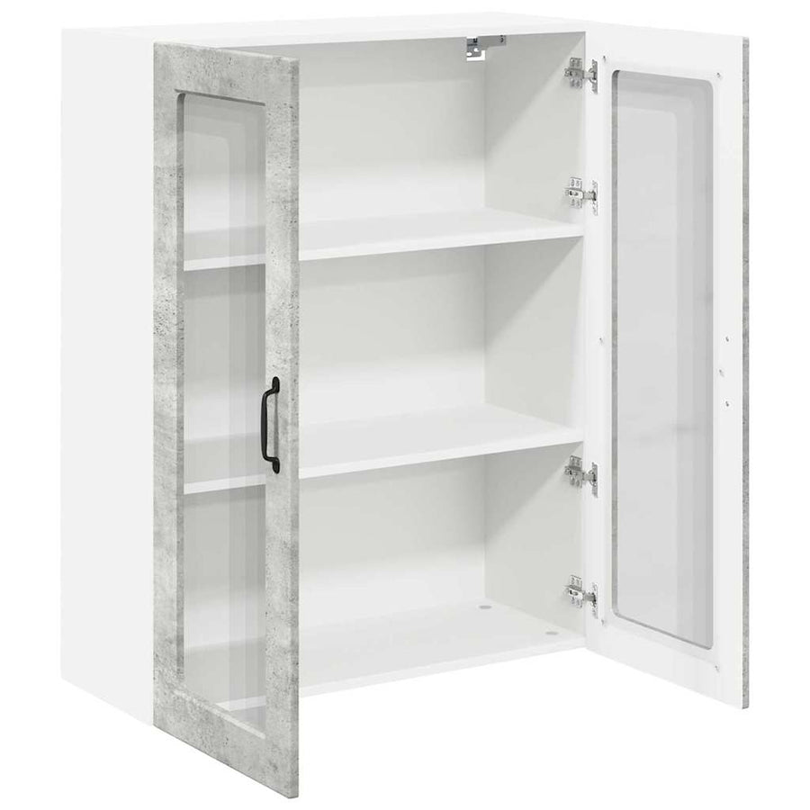 Keukenkast aan de muur met plank Beton Grijs 80 x 31 x 100 cm