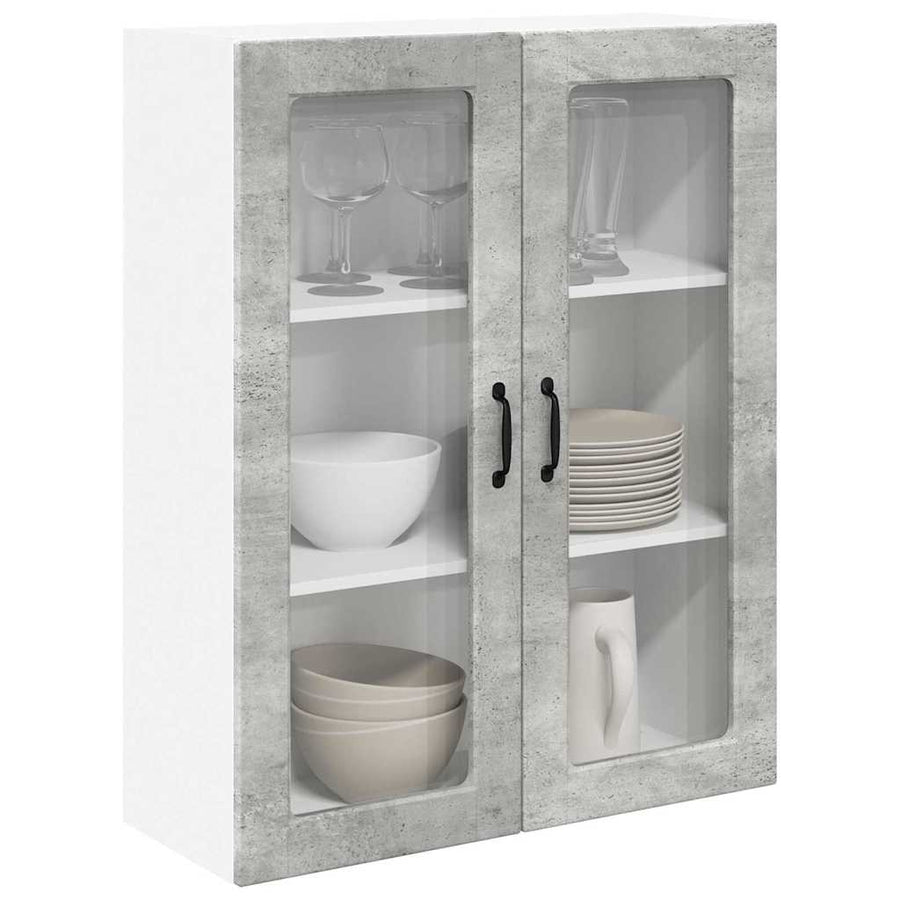 Keukenkast aan de muur met plank Beton Grijs 80 x 31 x 100 cm