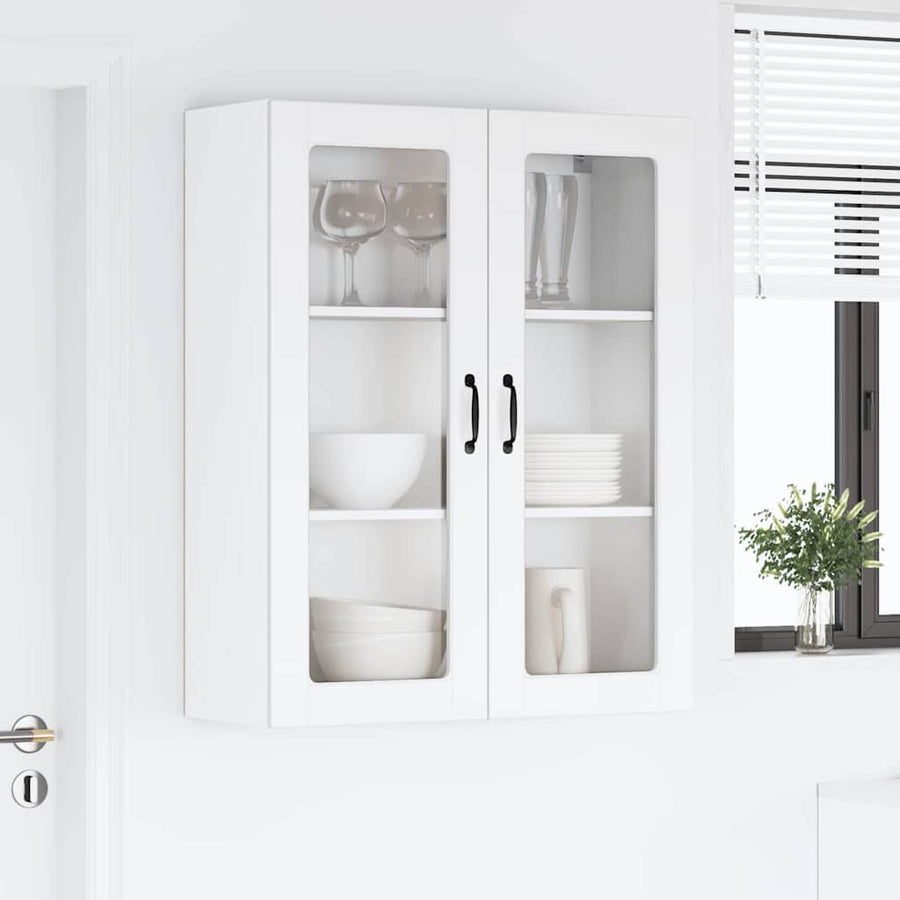 Keukenkast aan de muur met plank Hoogglans wit 80 x 31 x 100 cm