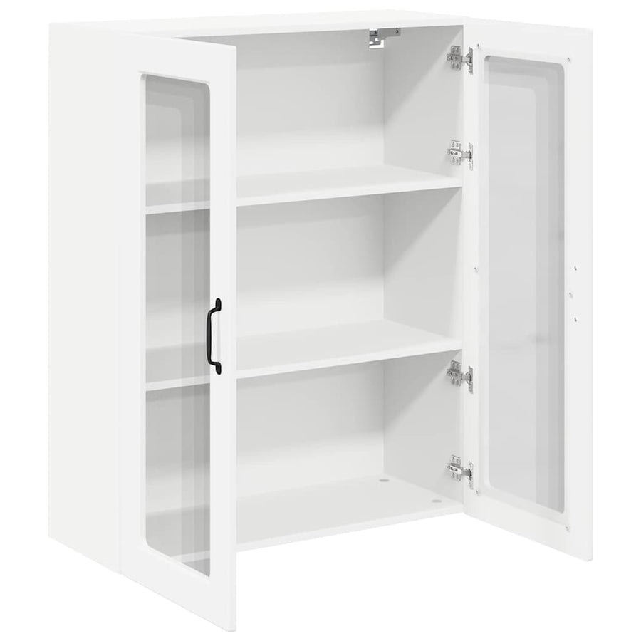Keukenkast aan de muur met plank Hoogglans wit 80 x 31 x 100 cm