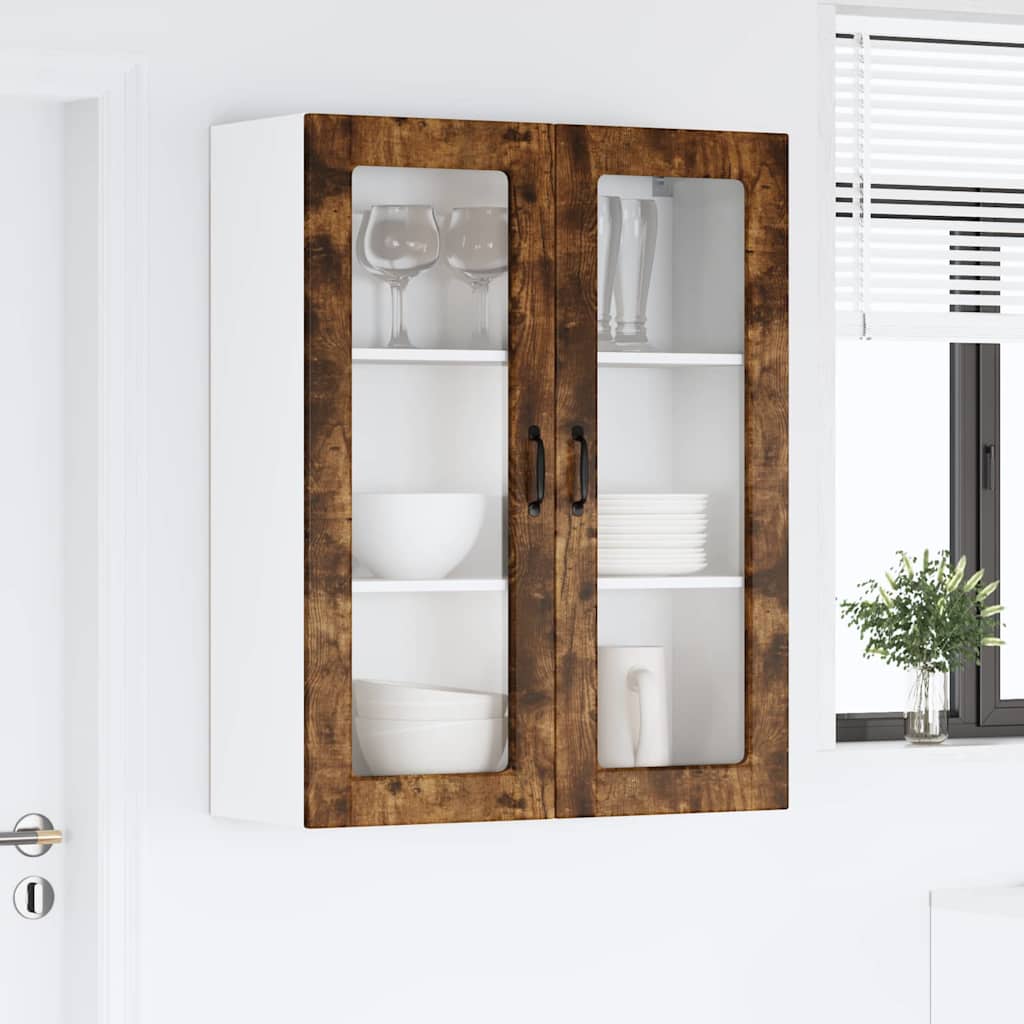 Keukenkast aan de muur met plank Gerookt eiken 80 x 31 x 100 cm