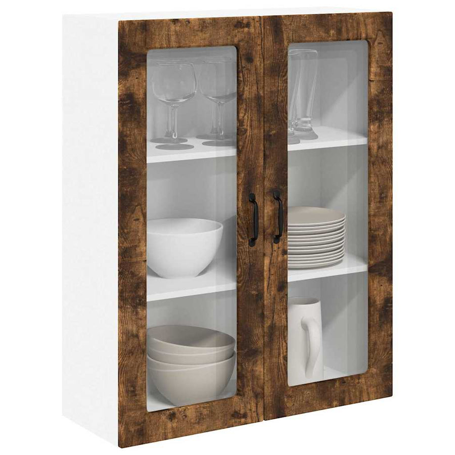 Keukenkast aan de muur met plank Gerookt eiken 80 x 31 x 100 cm