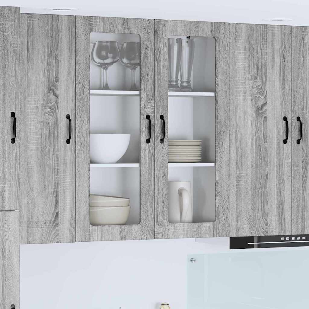 Keukenkast aan de muur met plank Grijs Sonoma 80 x 31 x 100 cm
