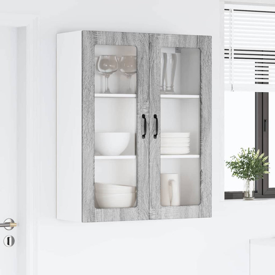 Keukenkast aan de muur met plank Grijs Sonoma 80 x 31 x 100 cm